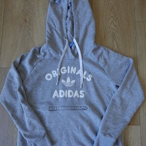 Adidas Originals Trefoil Hoodie Gray Pullover Sweatshirt Size M